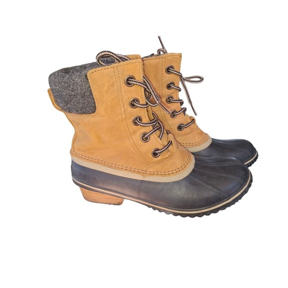 Sorel Shoes - Sorel Slimpack III Womens Size 8 Shoes Brown Leather Lace Up WP Ankle Boots